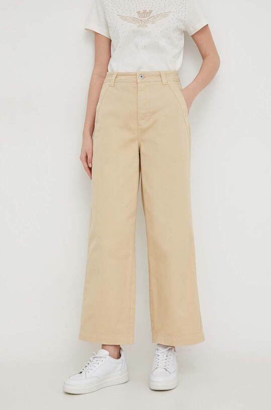Штани Pepe Jeans Tasha прямий бежевий PL211730