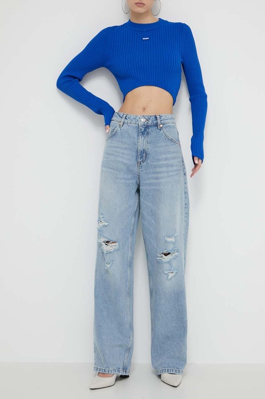 HUGO jeansy 50514990 niebieski SS24