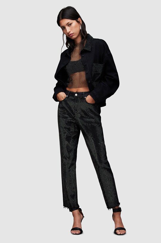 AllSaints jeansy Rali czarny WE043Z