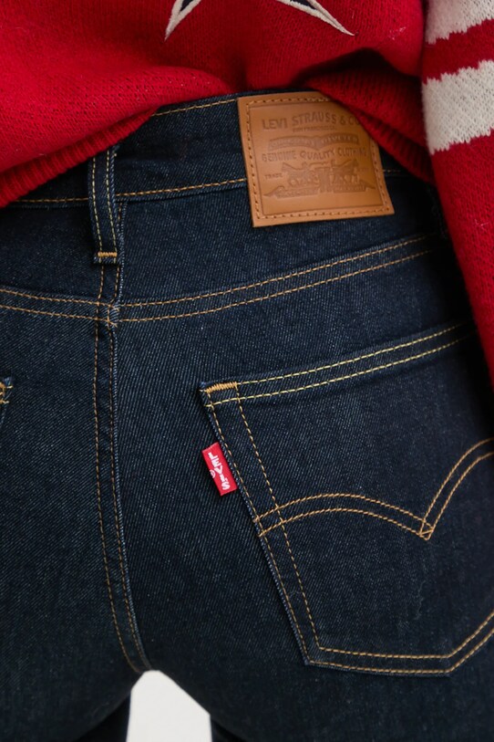 Levi's jeansy 725 HIGH RISE BOOTCUT granatowy 18759