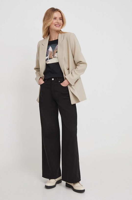 Sisley jeansy 4OH2LE03D czarny SS24