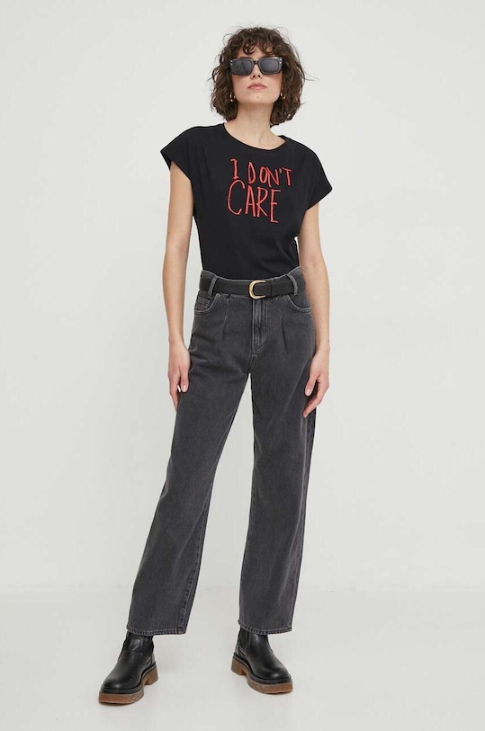 Sisley jeansi 4GDTLE03C negru SS24