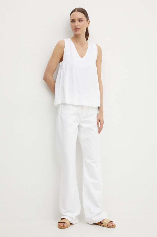 Calvin Klein jeansi K20K206957 alb SS24