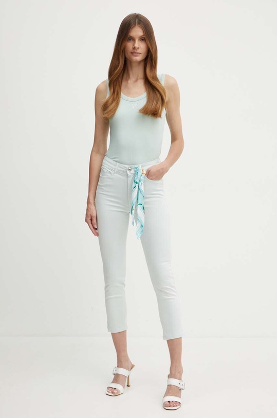 Guess jeansy 1981 CAPRI W4GA91.W93CE turkusowy SS24