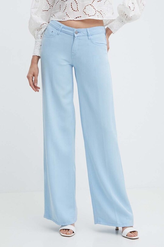 Guess pantaloni drept albastru W4GA96.WDP85