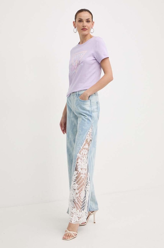 Guess jeansi BELLFLOWER W4GA0E.D5B61 albastru SS24