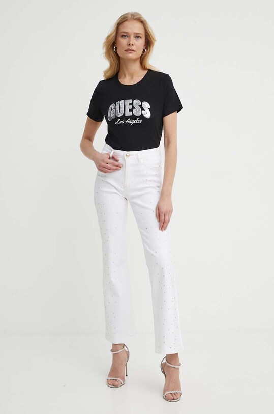 Guess jeansy 1981 KICK W4GA0U.D4PV4 beżowy SS24