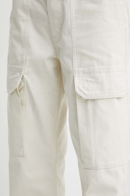 Βαμβακερό παντελόνι Vans μπεζ VN000F7MDJR1
