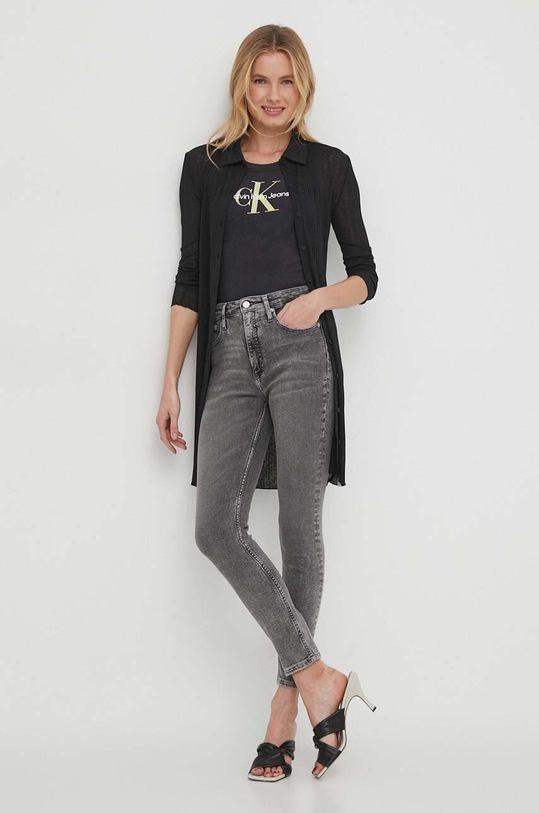 Rifle Calvin Klein Jeans J20J222771 sivá SS24
