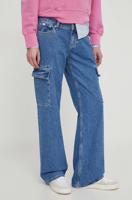 Rifle Calvin Klein Jeans modrá J20J223688