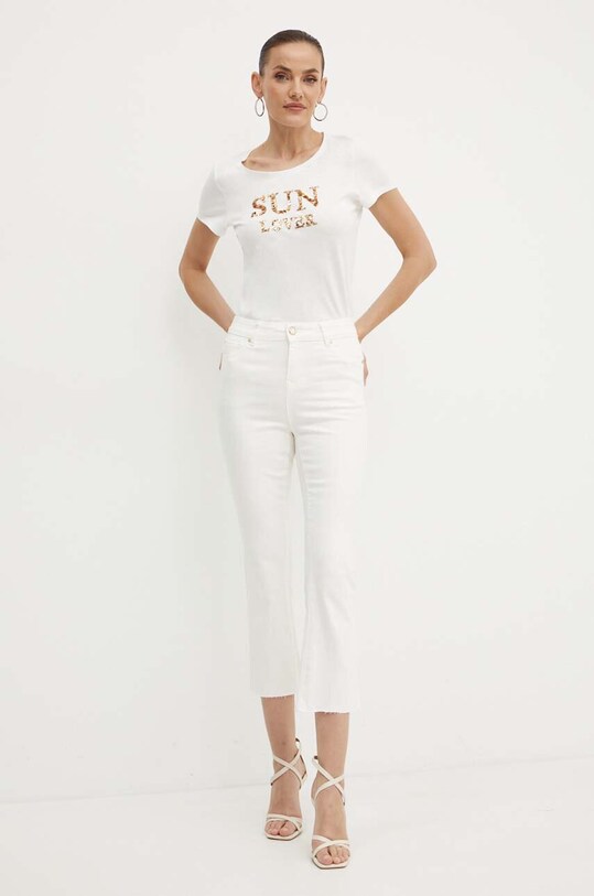 Morgan jeansy PAMEL PAMEL.OFF.WHITE biały SS24