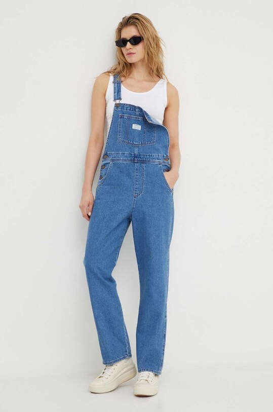 Levi's salopete din denim VINTAGE OVERALL bleumarin 85315