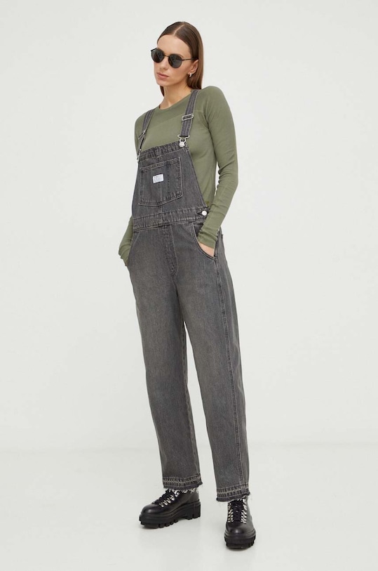 Levi's salopete din denim VINTAGE OVERALL gri 85315