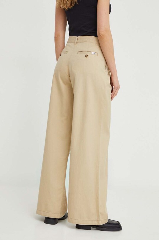 Odzież Levi's spodnie PLEATED WIDELEG A7535 beżowy