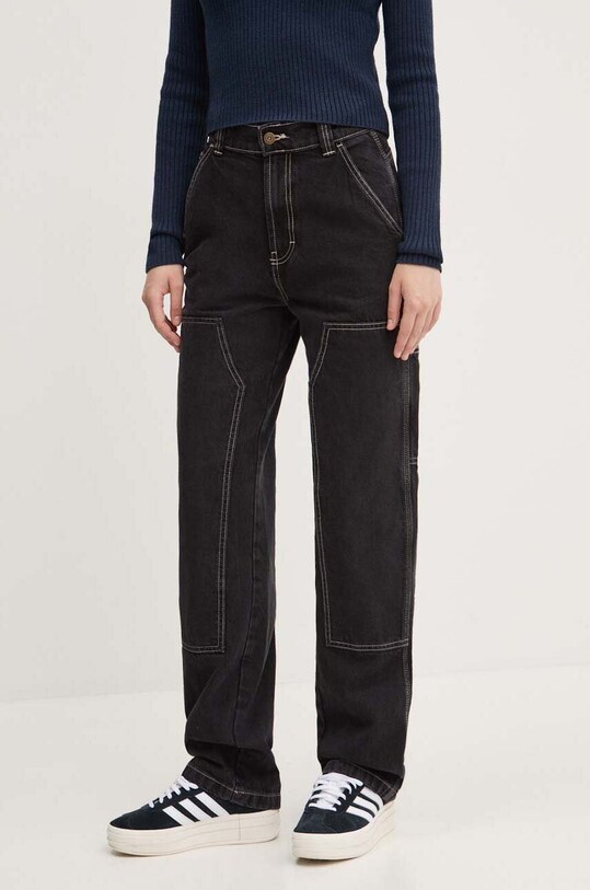 Dickies jeansy MADISON DOUBLE KNEE DENIM W czarny DK0A4YGL