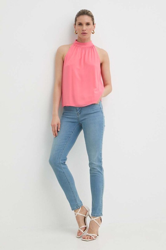 Morgan jeansi PARDA PARDA.JEAN.BLEAC albastru SS24