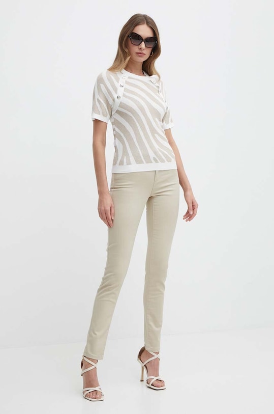 Morgan pantaloni PIOUBA PIOUBA.LIN bej SS24