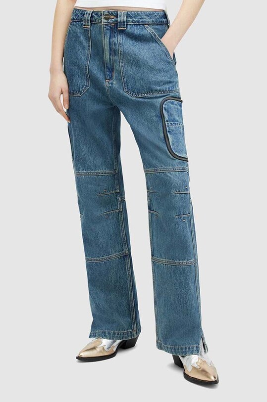 AllSaints jeansi FLORENCE WE526Z turcoaz SS24