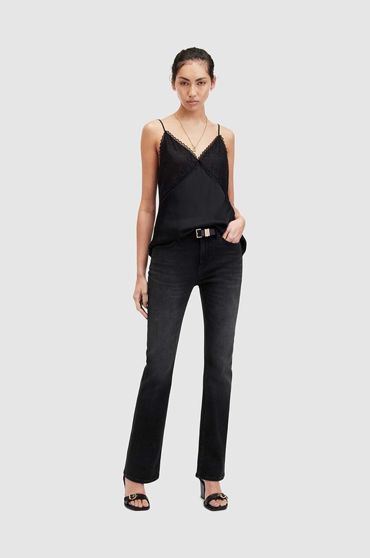 AllSaints jeansy HALDAN Planet friendly czarny WE527Z