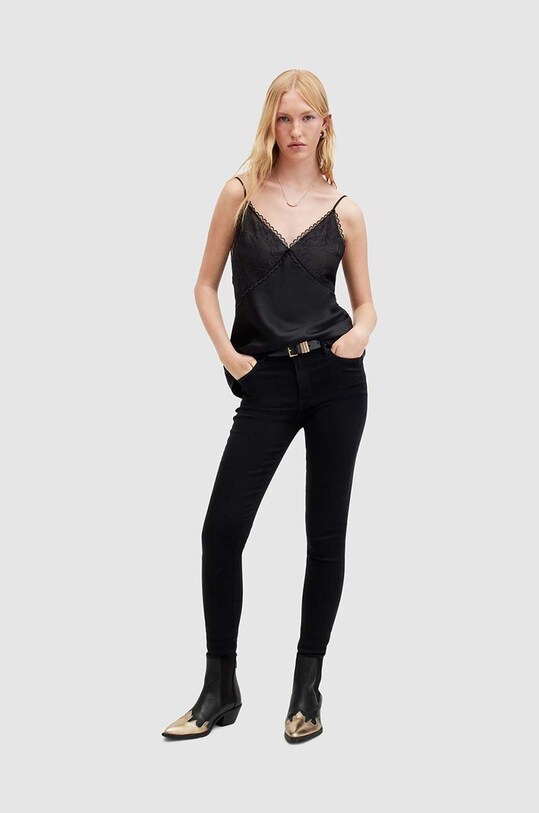 AllSaints jeansi MILLER SIZEME Planet friendly negru W063EA