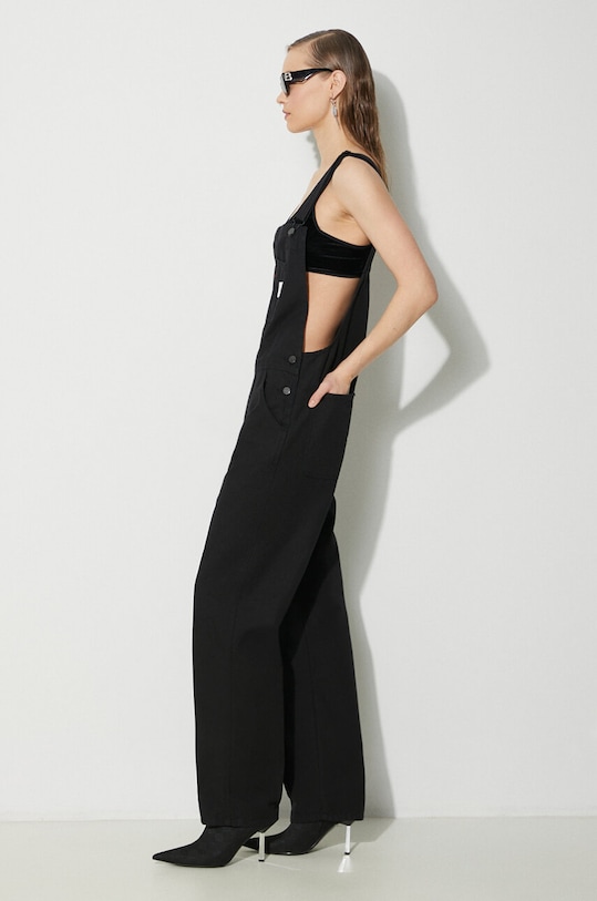 Carhartt WIP salopetă din denim Bib Overall Straight negru I032965.8902