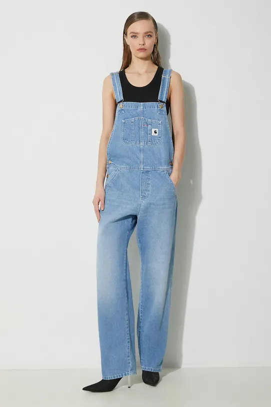 Дънков гащеризон Carhartt WIP Bib Overall Straight син I033018.01ZO