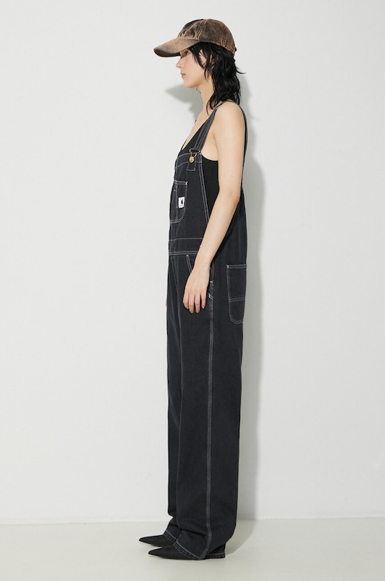 Îmbrăcăminte Carhartt WIP salopetă din denim Bib Overall Straight I033018.8906 negru