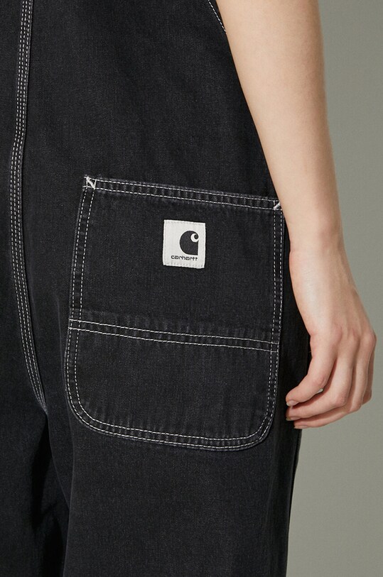 Carhartt WIP salopetă din denim Bib Overall Straight I033018.8906 negru