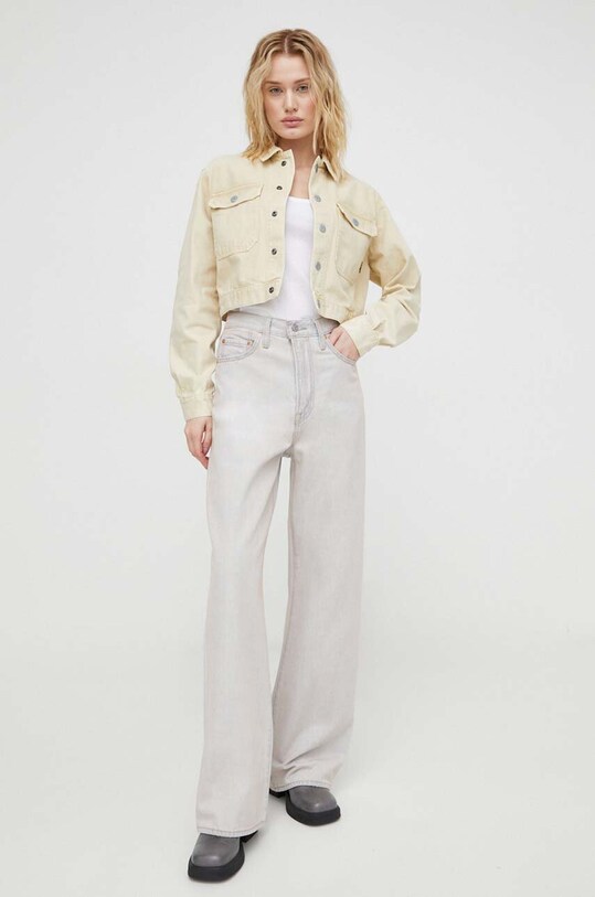 Levi's jeansy RIBCAGE WIDE LEG A6081 niebieski AA00