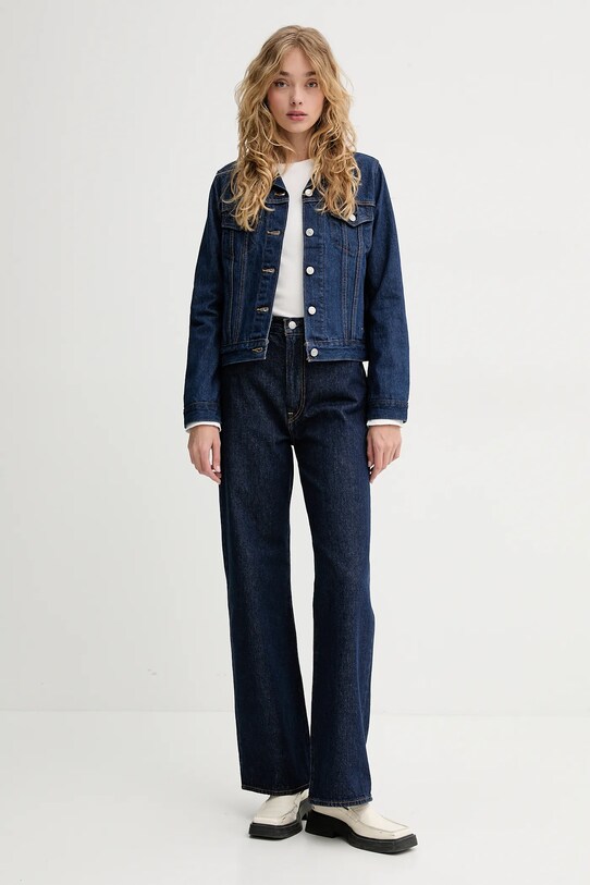 Rifle Levi's RIBCAGE WIDE LEG A6081 tmavomodrá AA00