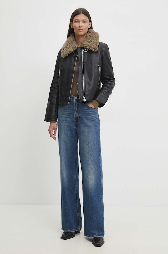 Levi's jeansy RIBCAGE WIDE LEG A6081 granatowy AA00