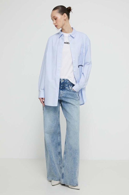 Džíny Karl Lagerfeld Jeans Planet friendly modrá 241J1116