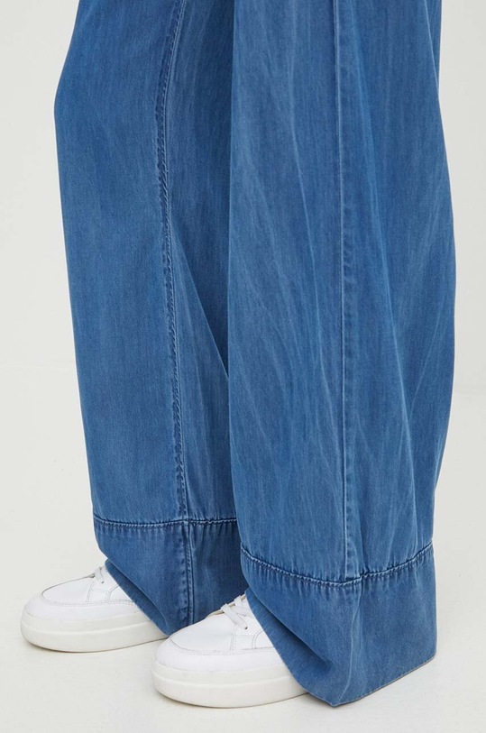 Kalhoty Pepe Jeans LOOSE ST PANTS UHW TENCEL modrá PL204685
