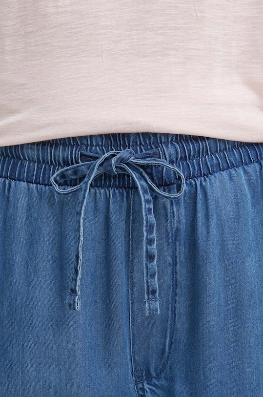 Kalhoty Pepe Jeans LOOSE ST PANTS UHW TENCEL PL204685 modrá