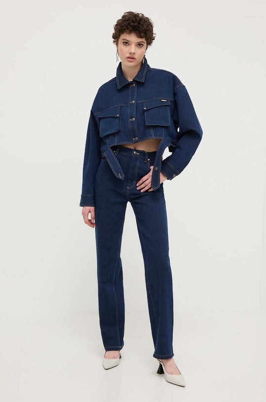 Rotate jeansy 1121461602 granatowy SS24