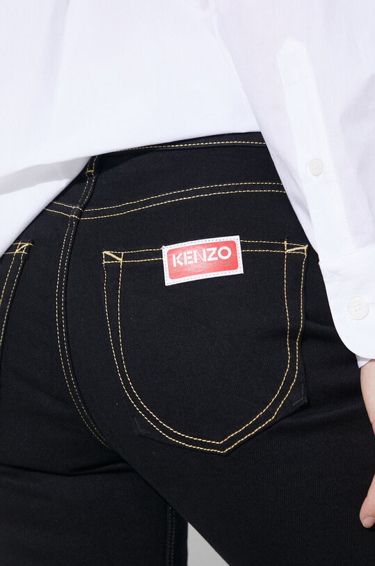 Kenzo jeansy Solid Asagao Straight czarny FD62DP2106C1.BM