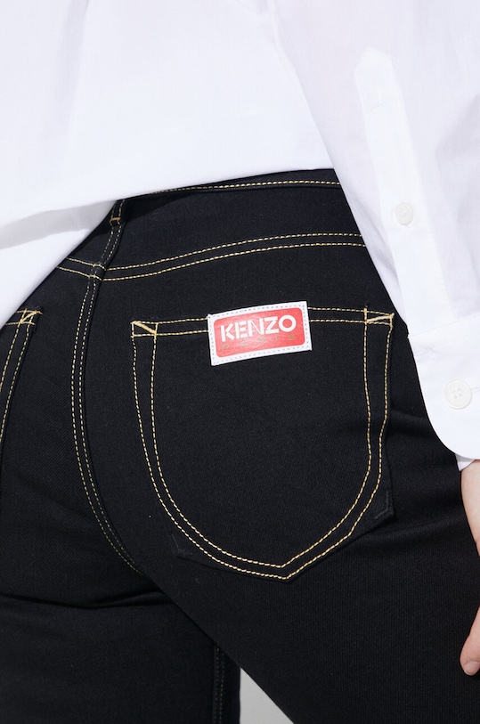 Джинси Kenzo Solid Asagao Straight чорний FD62DP2106C1.BM
