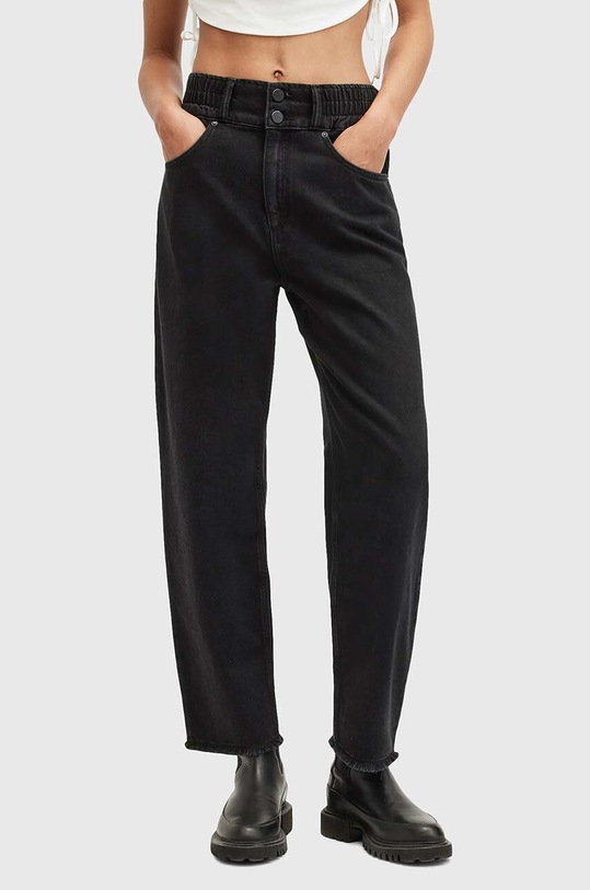 Džíny AllSaints HAILEY FRAY JEAN W007EB černá SS24