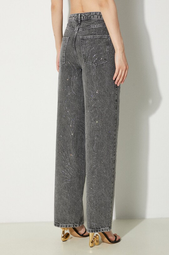 Odzież Rotate jeansy Rhinestone Wide Leg Jeans 113011D06 szary