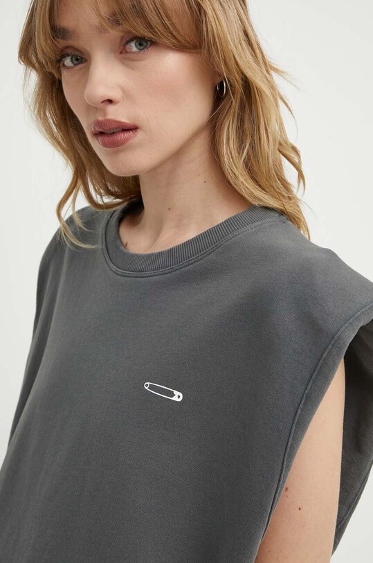 K+LUSHA top bawełniany szary KLIMEROSTJ009PX