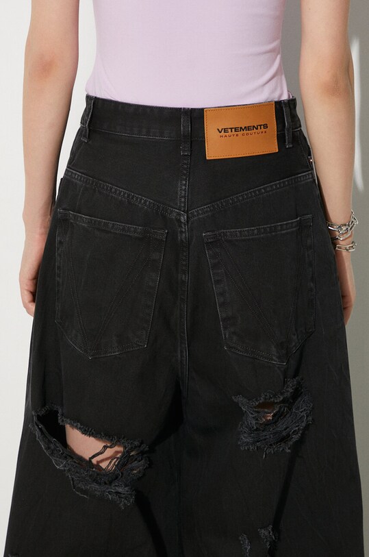 VETEMENTS jeansy Destroyed UE64PA130B czarny