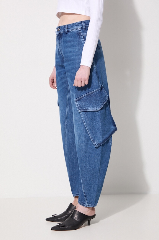 JW Anderson jeansi Twisted Cargo Jeans bleumarin DT0091.PG1560.800