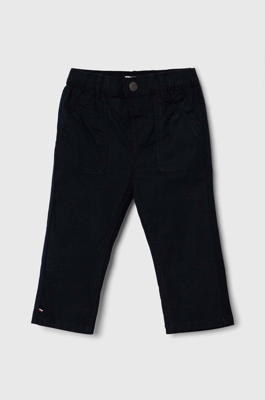 Tommy Hilfiger spodnie dziecięce z elastanem granatowy KN0KN01745.PPYH