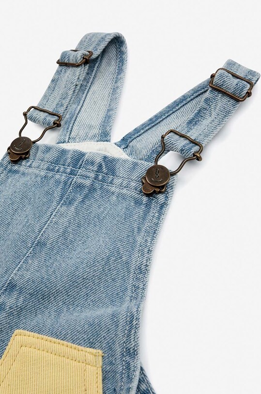Băieți Bobo Choses salopete din denim pentru copii 124AB098 albastru