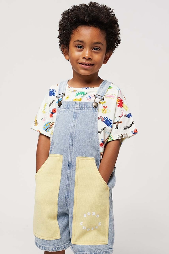 Detské nohavice na traky Bobo Choses 124AC122 modrá