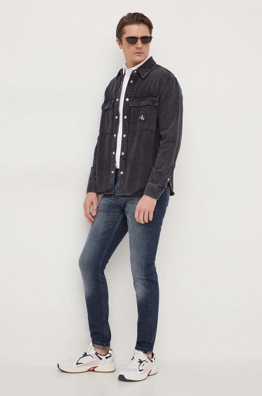 Calvin Klein Jeans jeansy J30J324189 granatowy SS24
