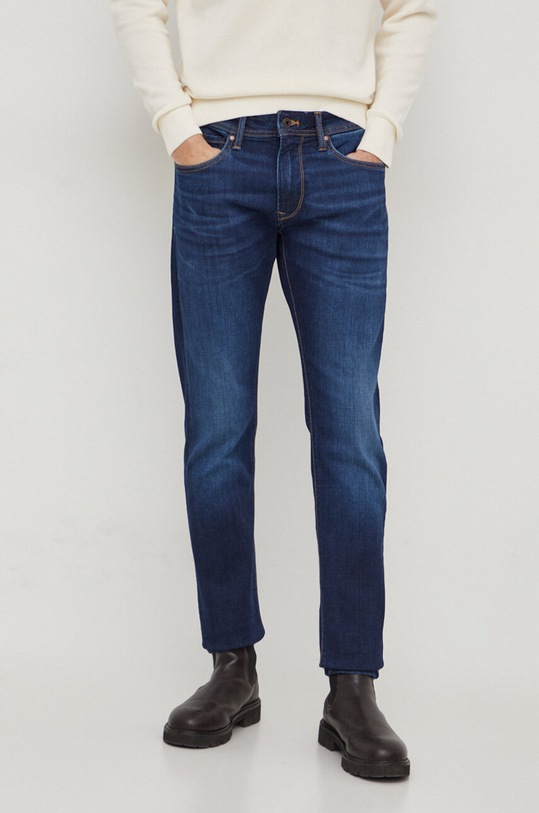 Pepe Jeans jeansy TAPERED JEANS granatowy PM207390CT3