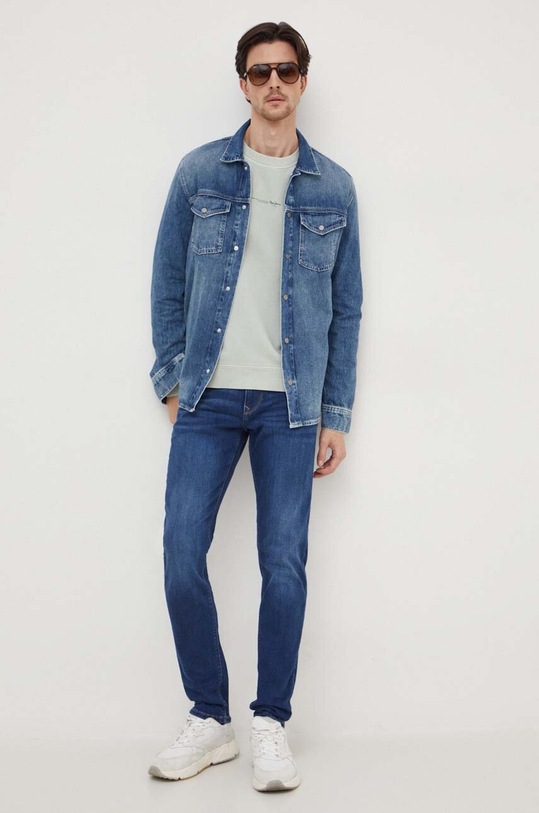 Pepe Jeans jeansy TAPERED JEANS PM207390CT4 granatowy SS24