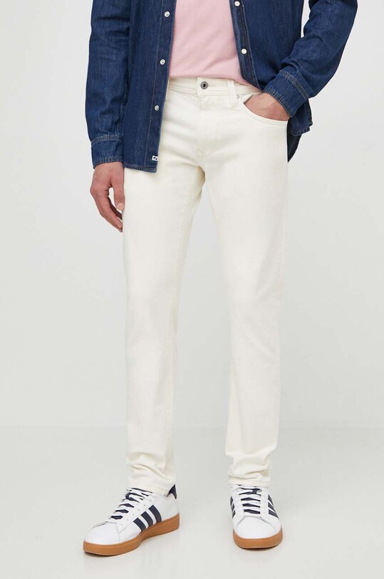 Pepe Jeans jeansy TAPERED JEANS beżowy PM207390WI5