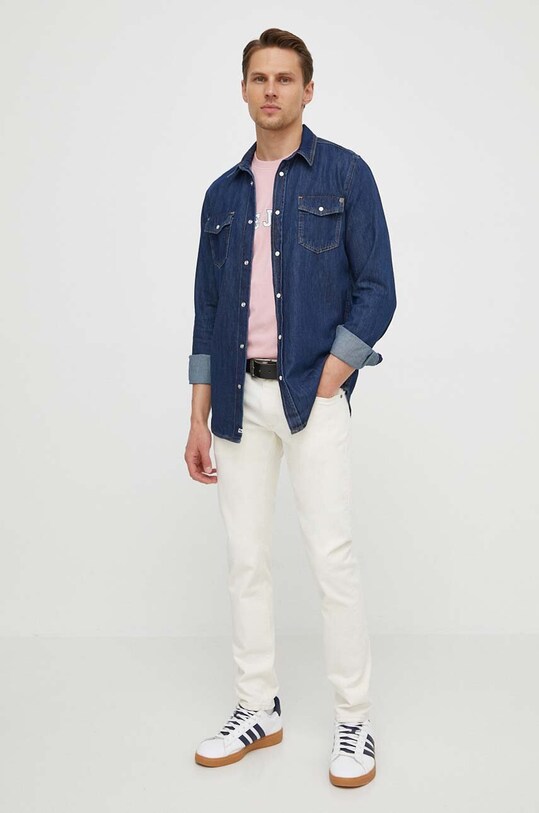 Pepe Jeans jeansy TAPERED JEANS PM207390WI5 beżowy SS24